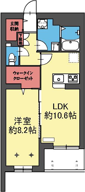 収納大きい1LDK