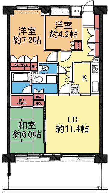 収納豊富な3LDK