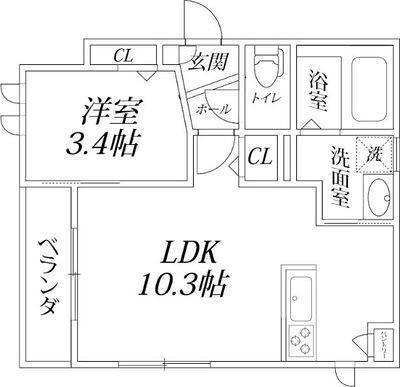 1LDK貸マンションです！