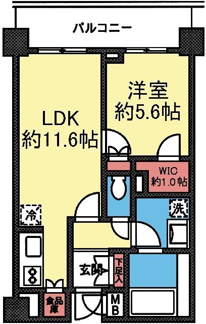 WIC付き1LDK