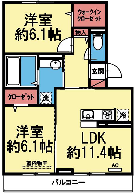 WIC付き2LDK