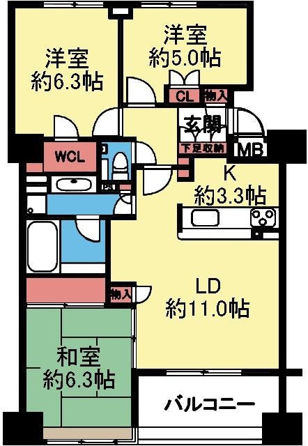 全室収納ある3LDK