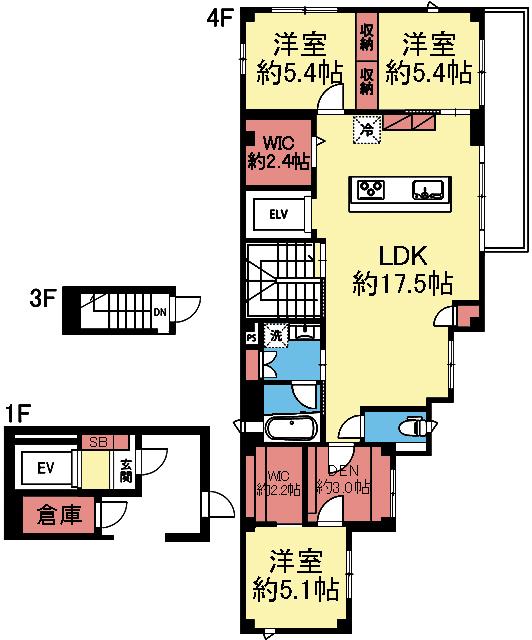 最上階1フロア占有！