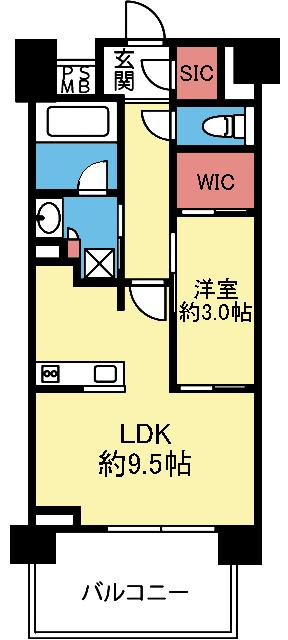 SIC＆WIC付き1LDK