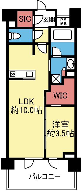 SIC＆WIC付き1LDK