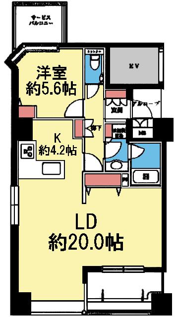 専有面積62㎡！