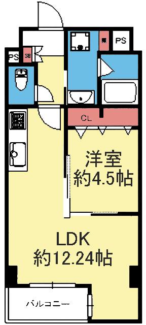 南西向き1LDK