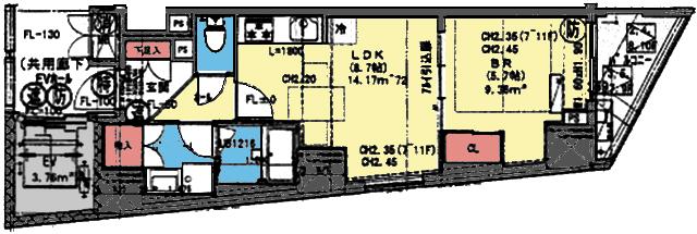 南東向き角部屋