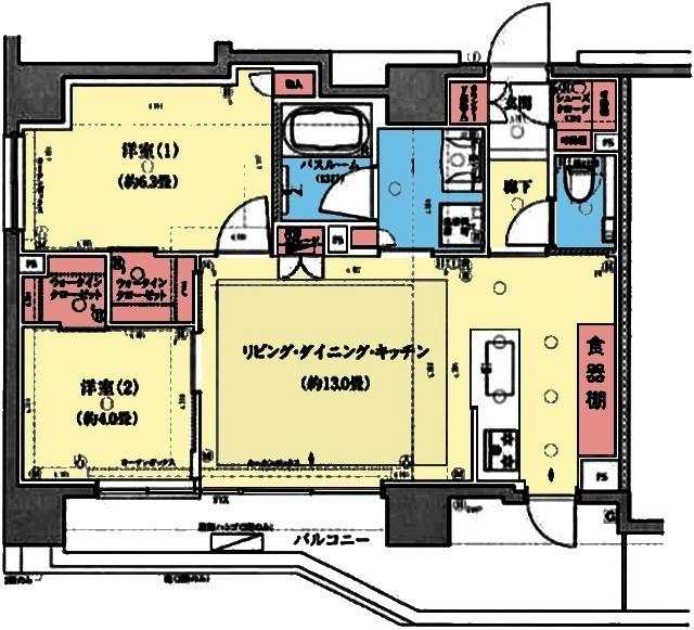 WICとSICで収納豊富な2LDK