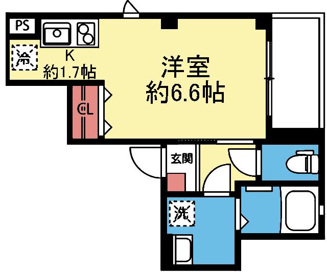 2面採光の角部屋です