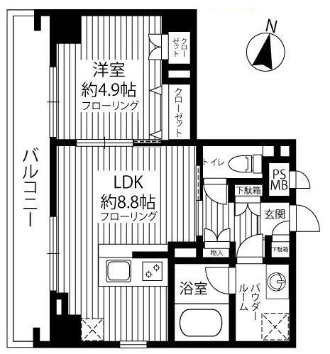 1LDK貸マンションです！