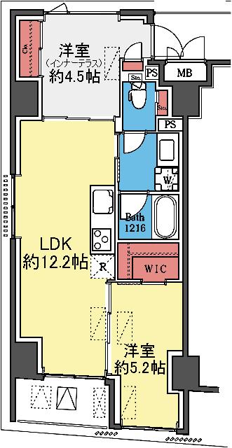 WIC付きの角部屋です