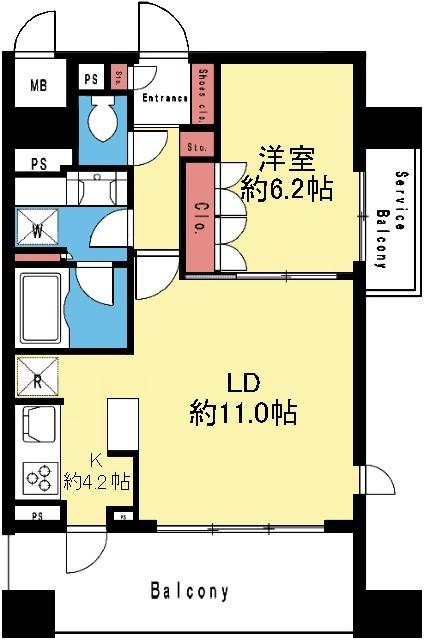 2面採光の角部屋です