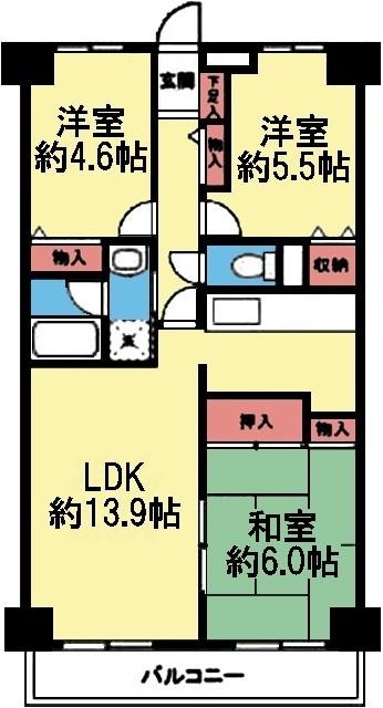 収納豊富な3LDK