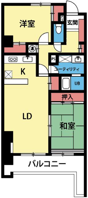 南東向きです