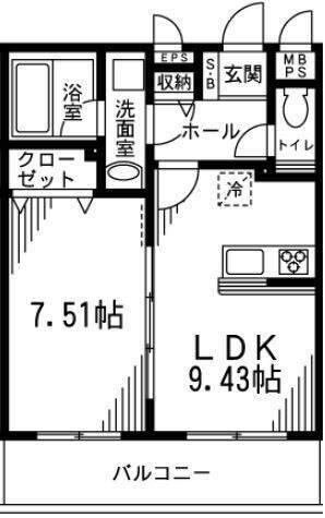 1LDK貸マンションです！