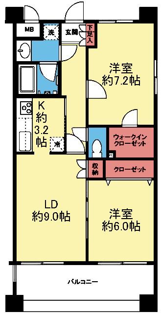 WIC付き2LDK