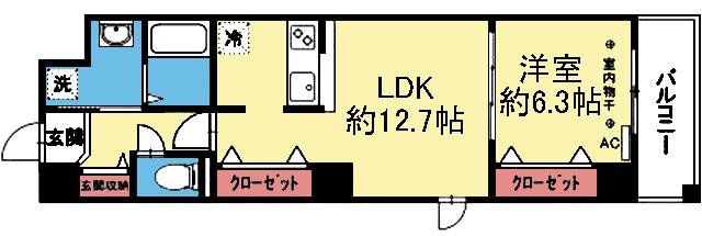 バルコニー南東向きです