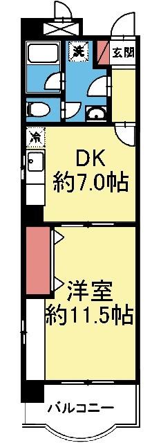 北向きの角部屋です