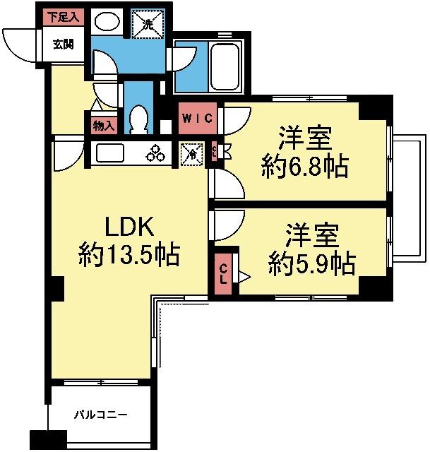 WIC付き2LDK