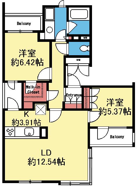 WIC付き2LDK