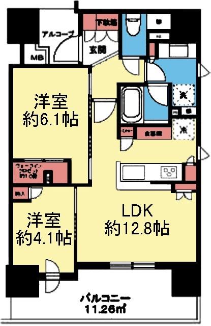 北西向き南側角部屋です