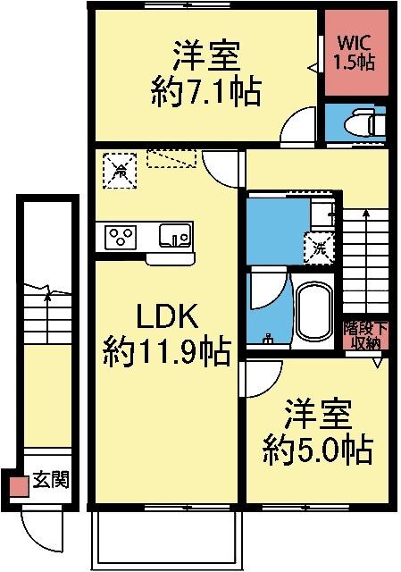 2室とも洋室の2LDK