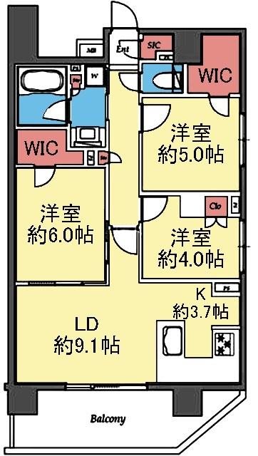 収納大きい3LDK