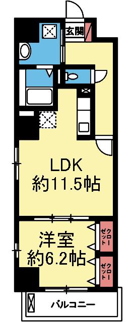 南東向き1LDK