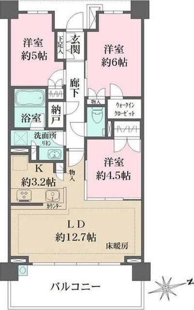 ザ・パークハウス戸塚ガーデン 間取り図画像