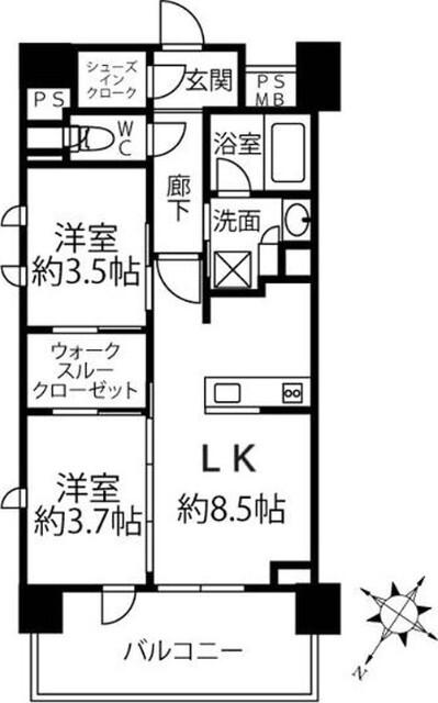 クリオラベルヴィ横濱サウス 間取り図画像