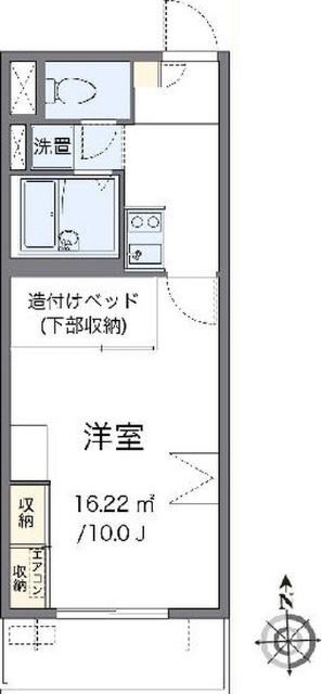 レオパレスパルコートＦ 間取り図画像