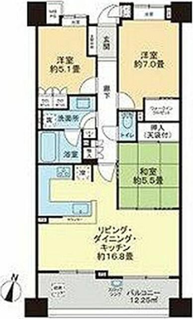 ライオンズ青葉さつきが丘 間取り図画像