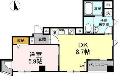 ヴィレッヂ大和東 間取り図画像