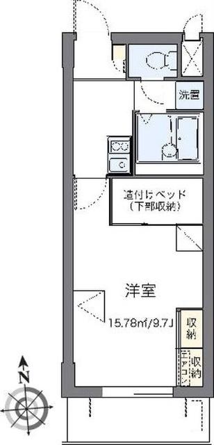 レオパレスパルコートＣ 間取り図画像