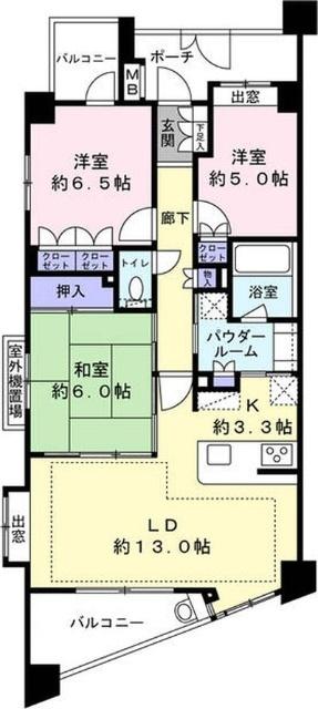 プレジール湘南鵠沼 間取り図画像