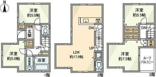 小倉戸建 間取り図画像