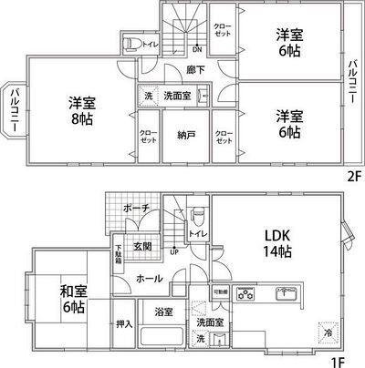 鵠沼松が岡1丁目戸建 間取り図画像