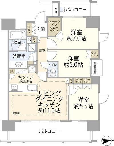 グランテム本厚木 間取り図画像