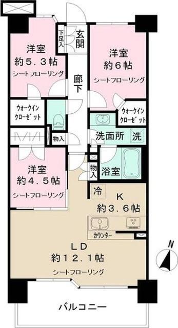プライム湘南辻堂リーフィアレジデンス 間取り図画像