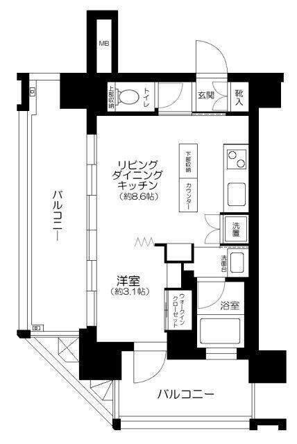 グラサージュ横濱リヴィエール 間取り図画像