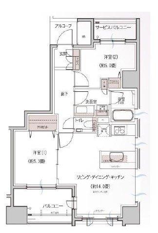 グレーシアパークス横浜関内 間取り図画像