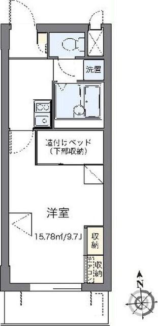 レオパレスパルコートＣ 間取り図画像