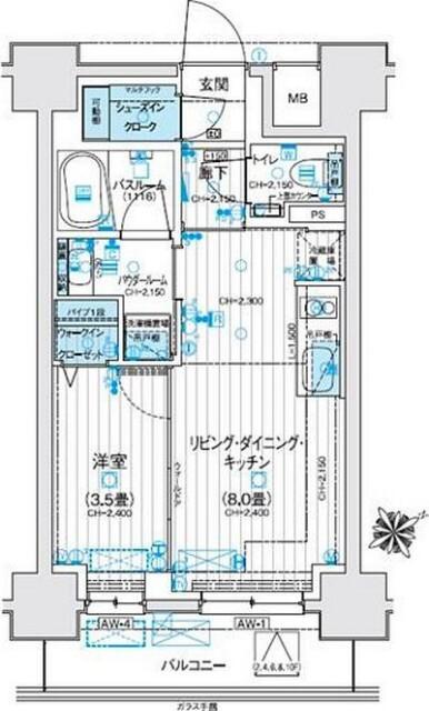 デュオステージ海老名Ⅱ 間取り図画像