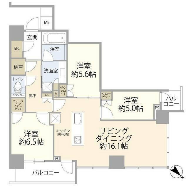 リヴァリエＣ棟 間取り図画像