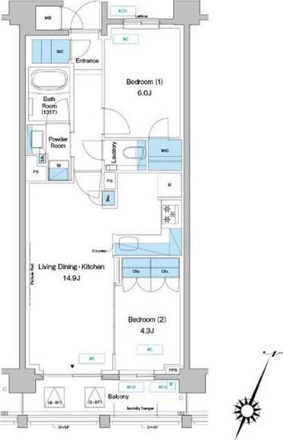 プレディアコート鷺沼 間取り図画像