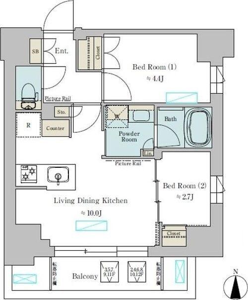 Ｂｒｉｌｌｉａｉｓｔ武蔵小杉 間取り図画像