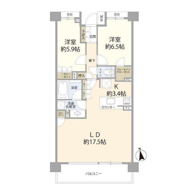パークハウス宮崎台花霞 間取り図画像