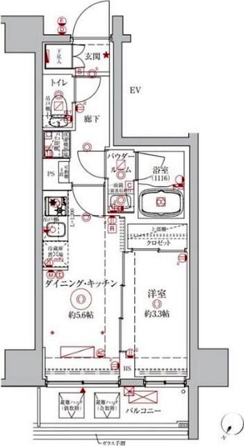 クレイシアＩＤＺ川崎ザ・テラス 間取り図画像
