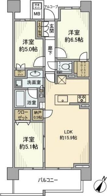 プラウドシティ新川崎 間取り図画像